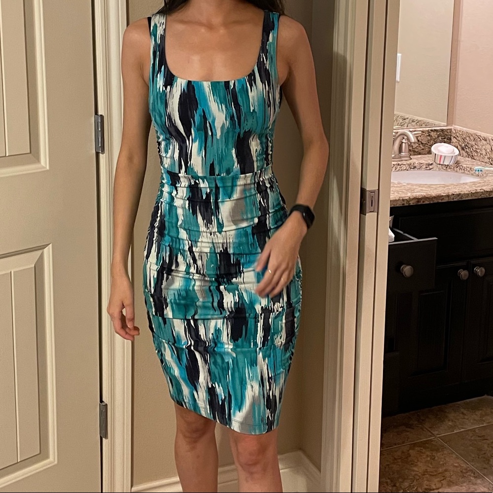 Ann Taylor Square Neck Body Con Dress